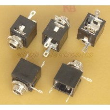 JS03 5 x Stereo Jack Socket Panel Mount Connector, 3.5MM